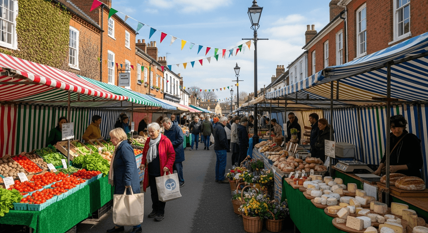 A lively community farmers market