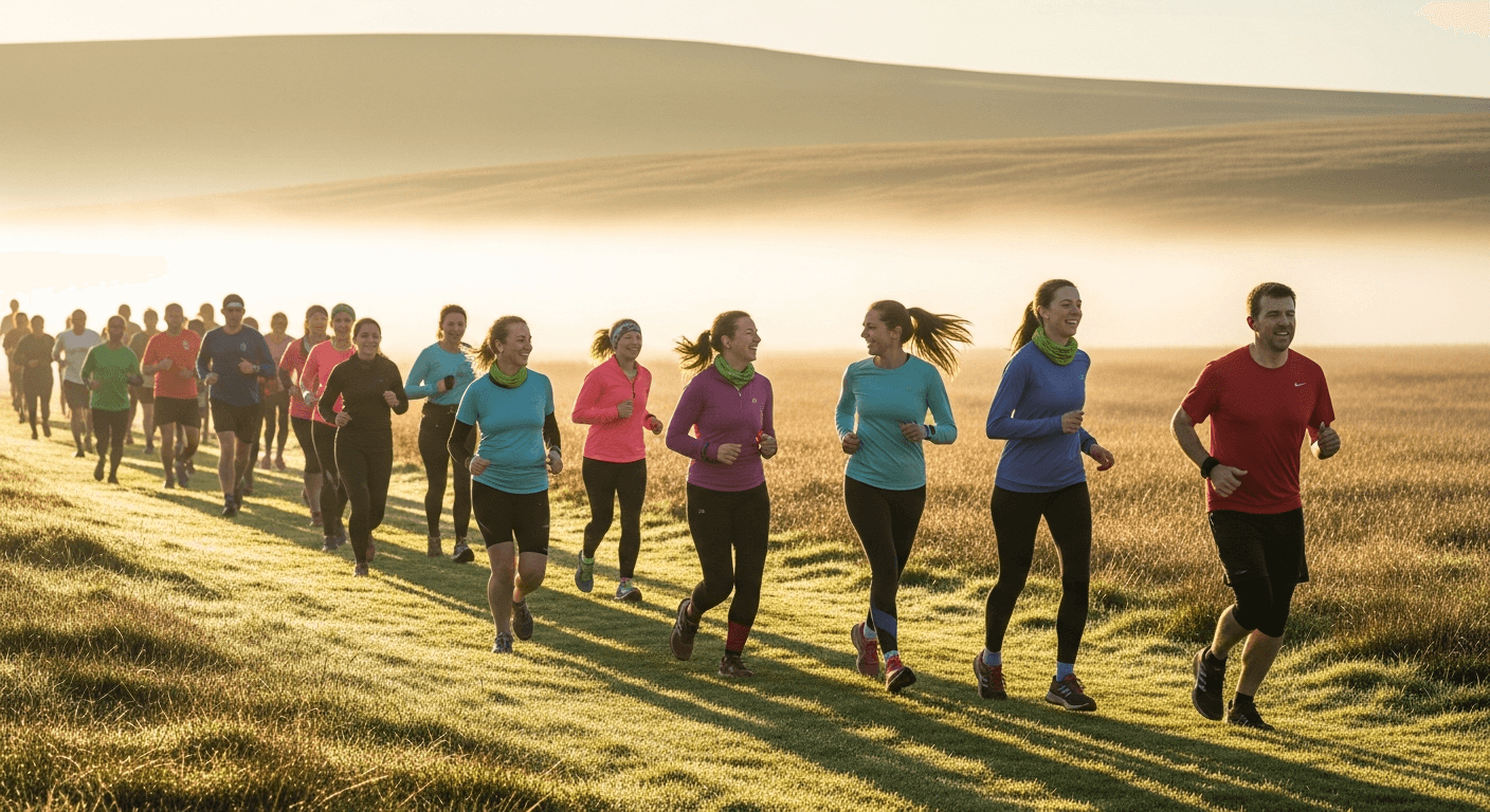 Runners on the Town Moor parkrun